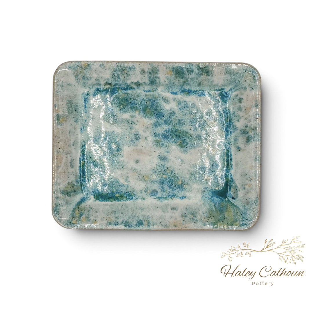 Meadow Green Small Rectangular Platter