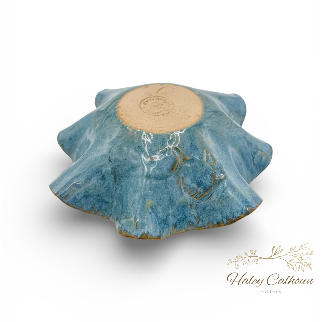 Hydrangea Scalloped Bowl