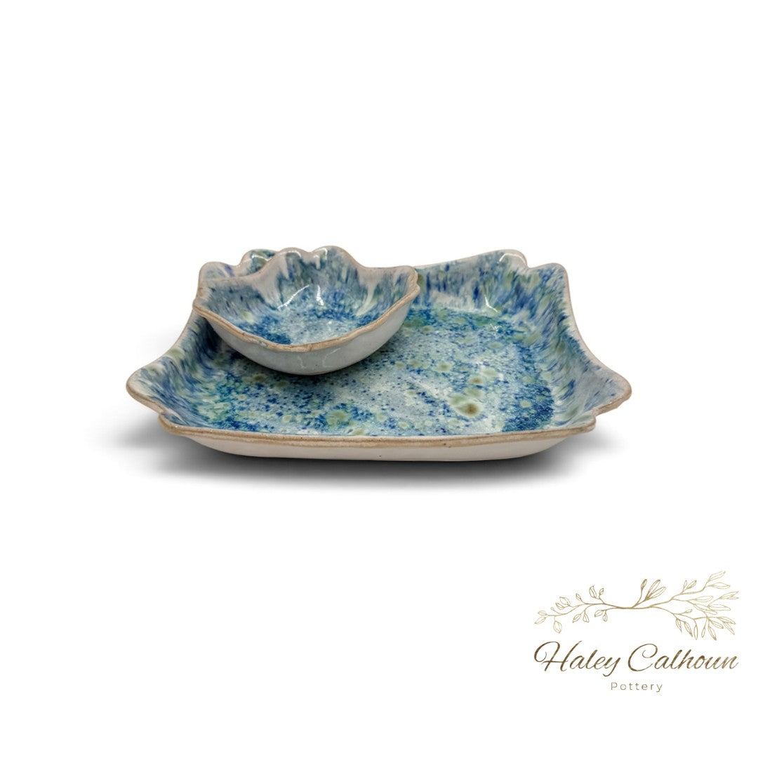 Peacock Chip and Dip Set