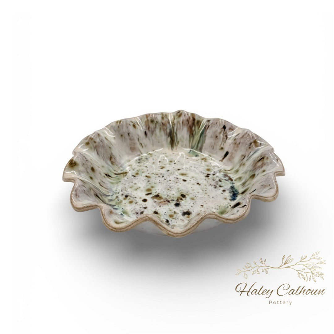Seaside Round Scalloped Bowl