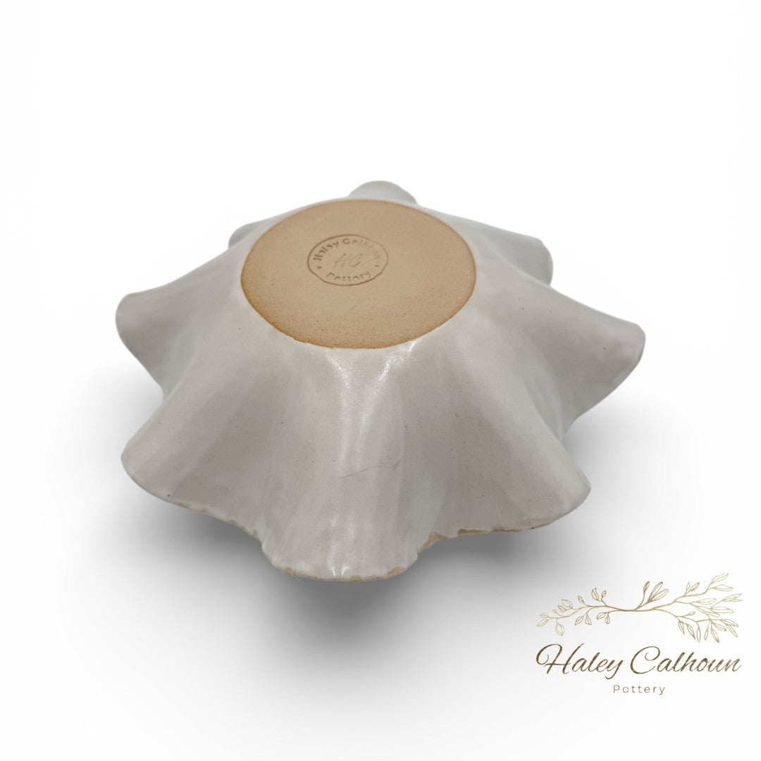 Spring Rain Scalloped Bowl