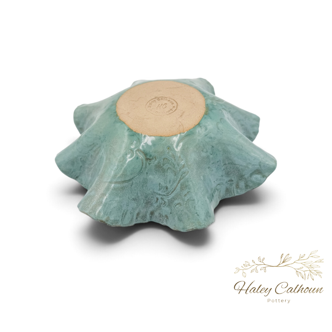 Hibiscus Scalloped Bowl