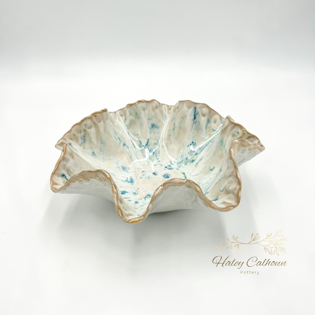 Iris Scalloped Bowl