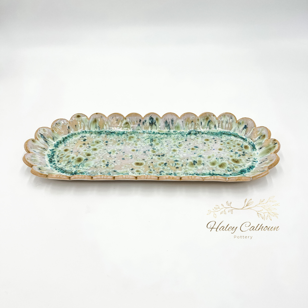 Spring Bloom Scalloped Platters