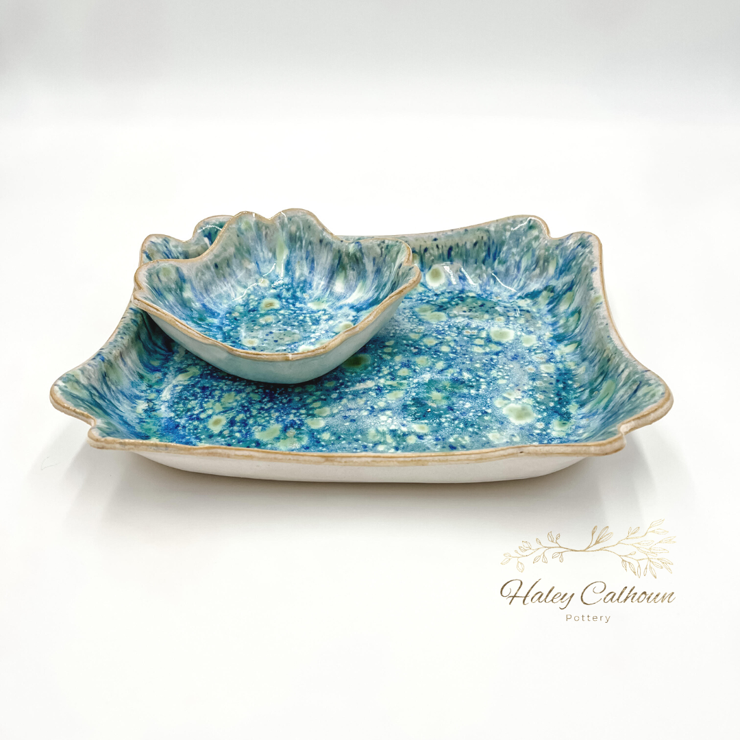 Peacock Chip and Dip Set