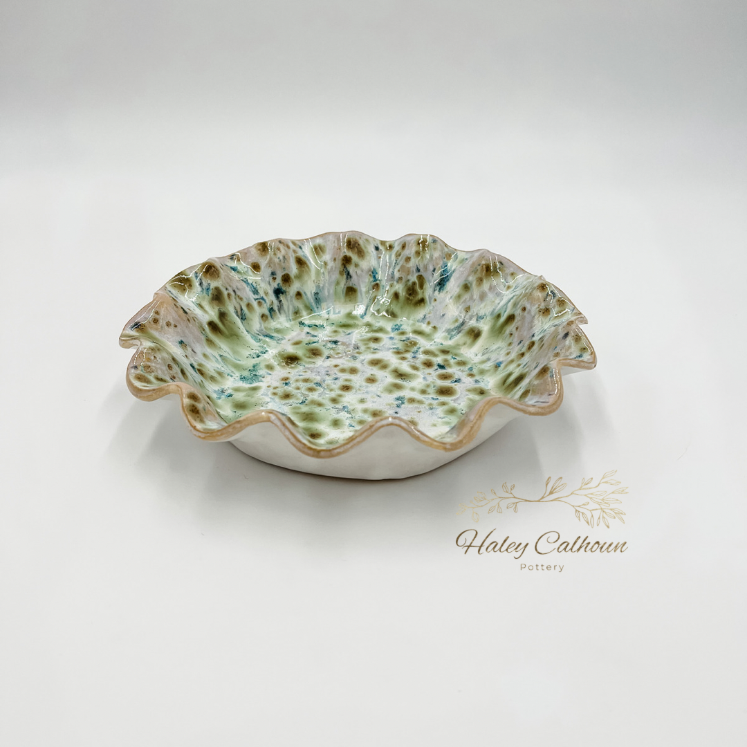 Spring Bloom Small Round Scalloped Bowl