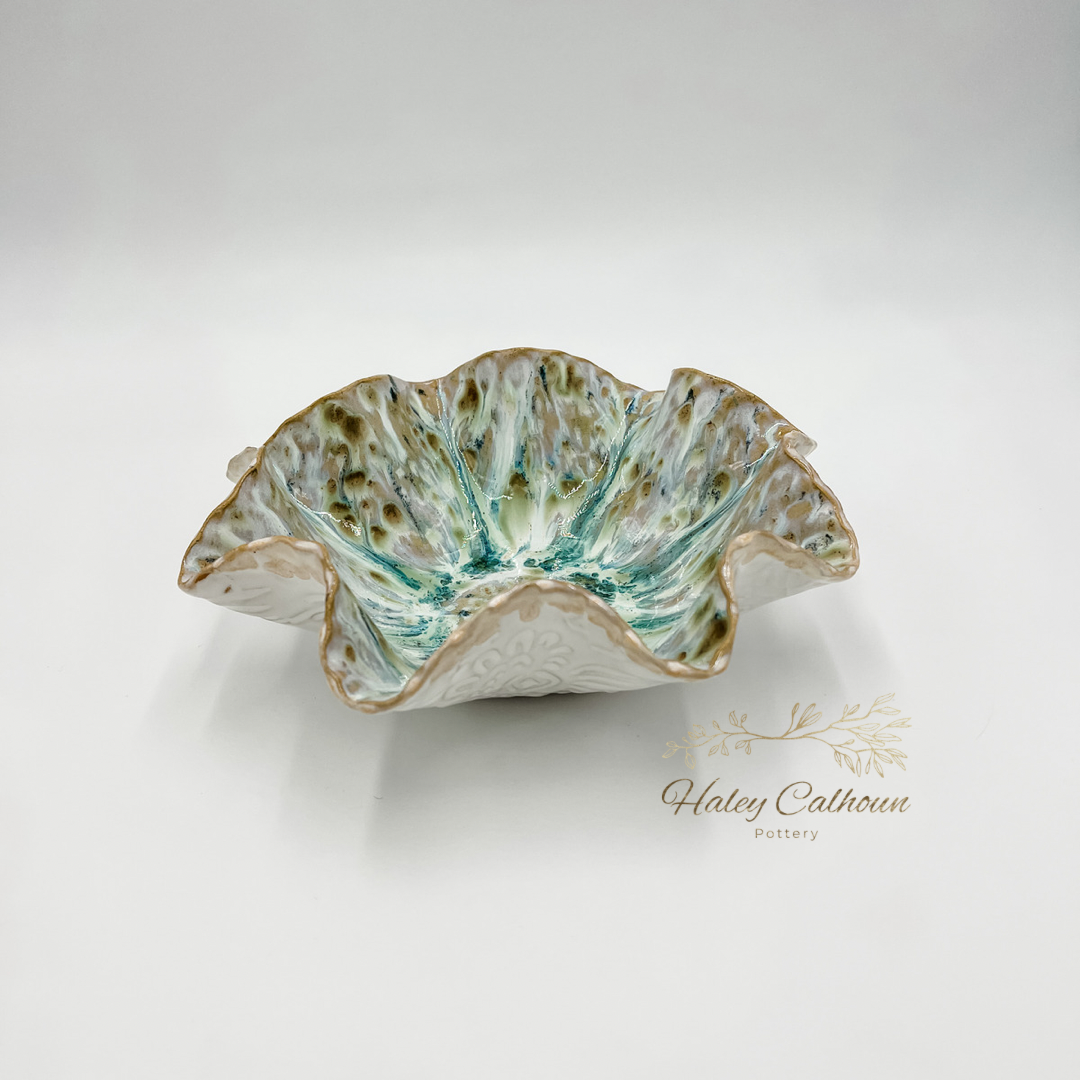Spring Bloom Scalloped Bowl