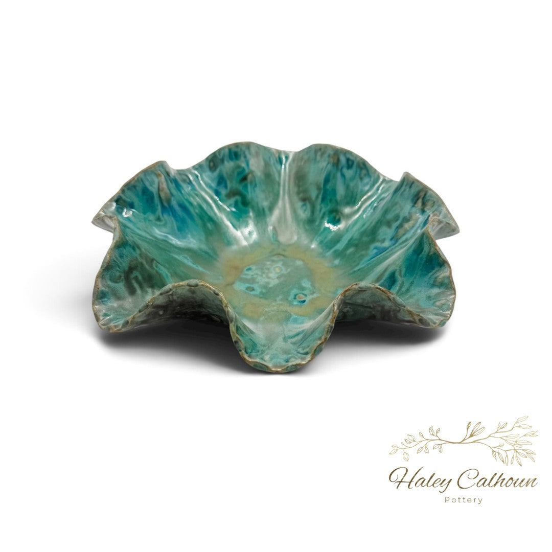 Blue Bay Scalloped Bowl