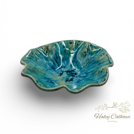 Blue Beach Small Round Bowl