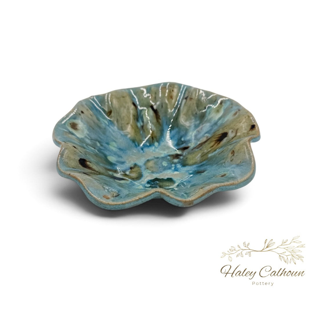 Cyan Small Round Bowl