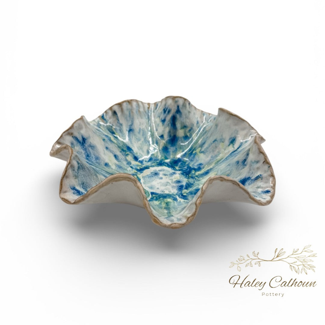 Iris Scalloped Bowl