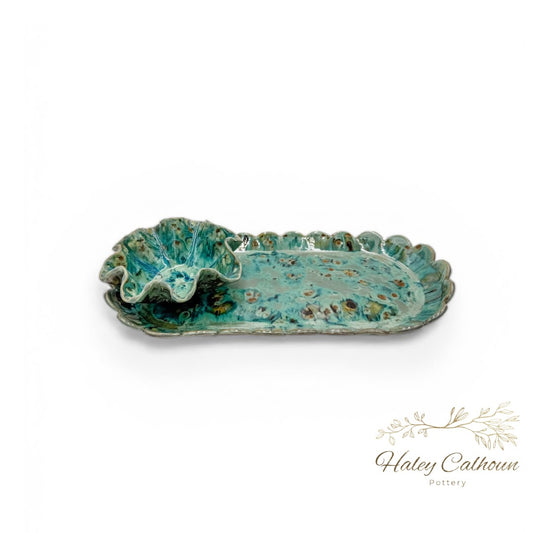 Oasis Scalloped Platter Chip and Dip Set