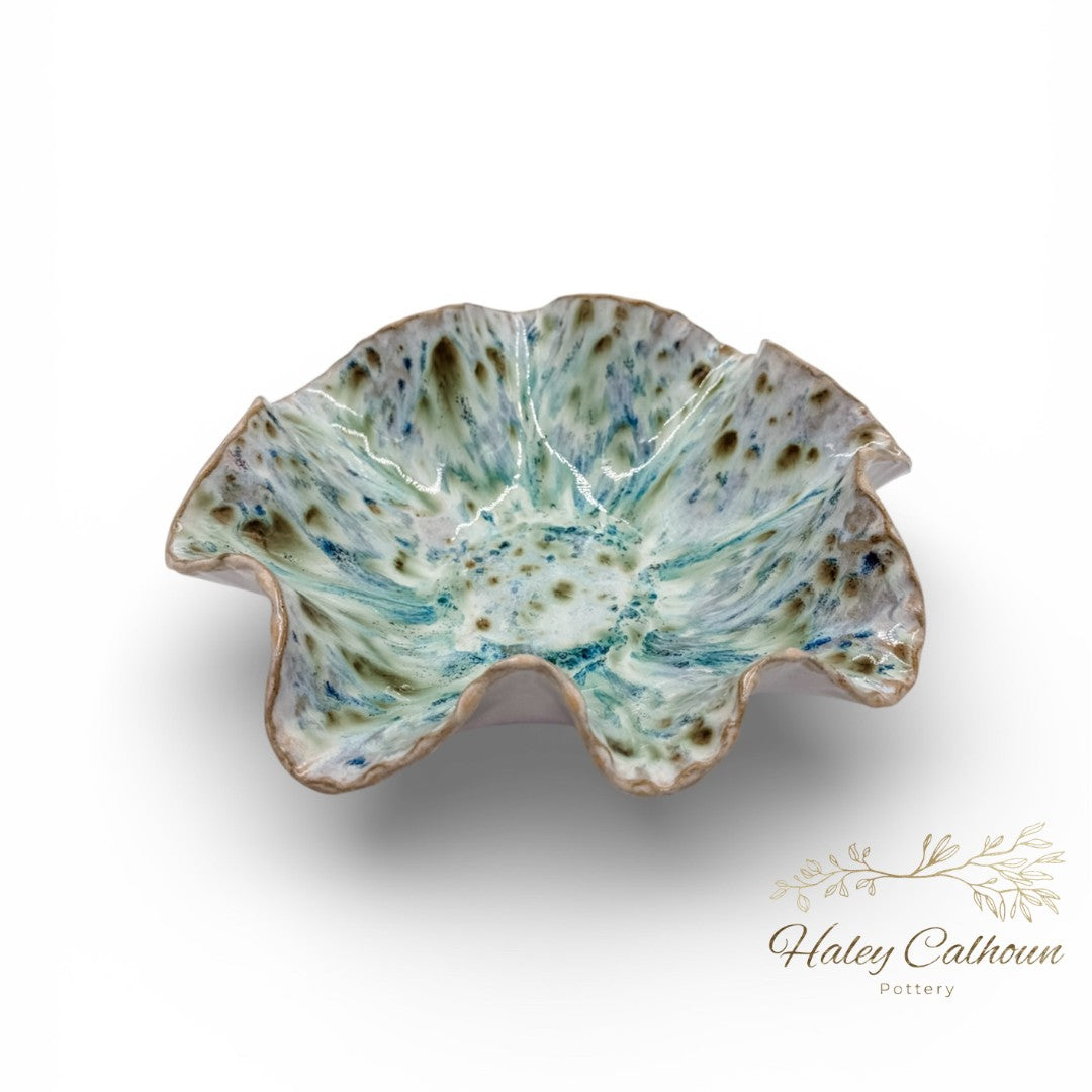Spring Bloom Scalloped Bowl
