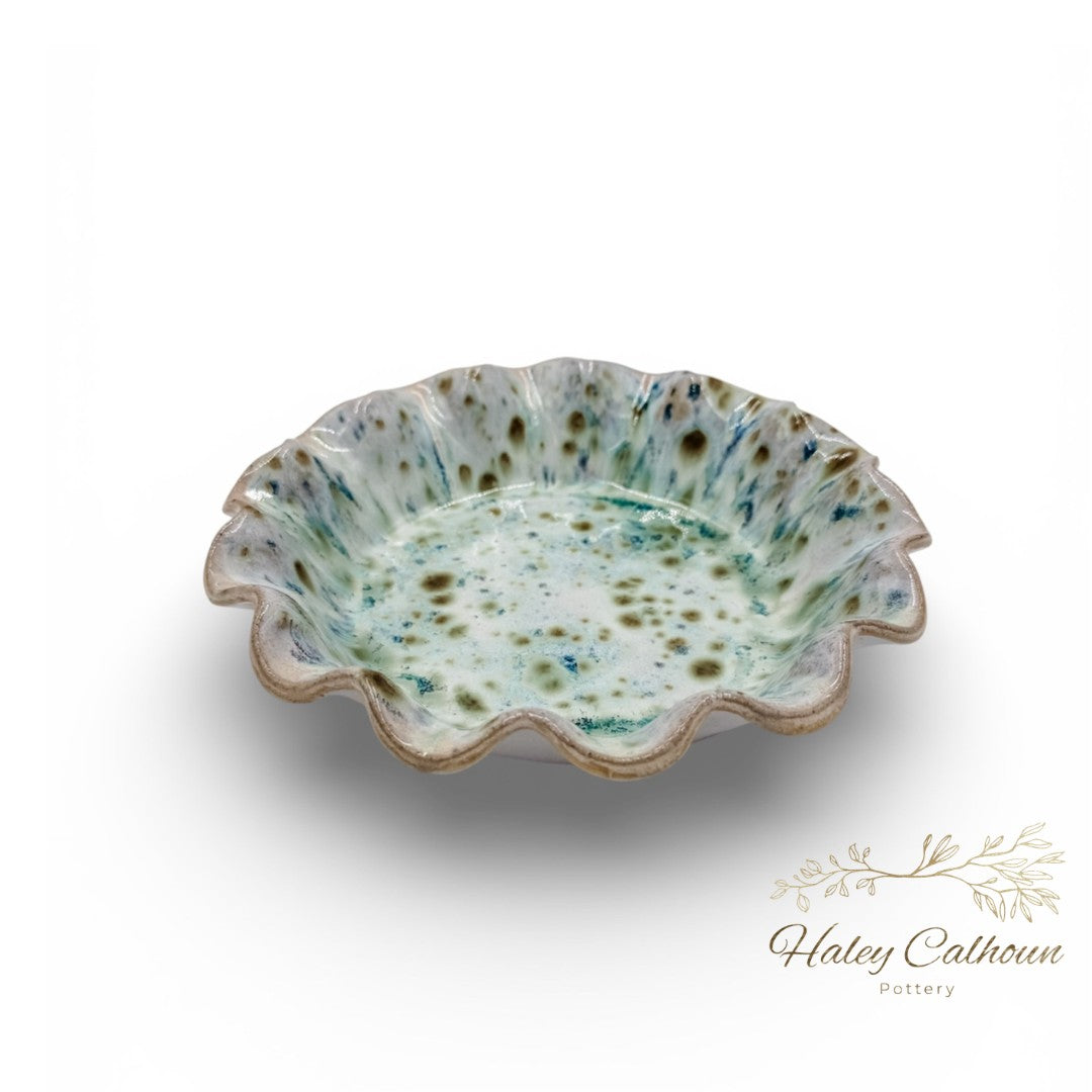 Spring Bloom Round Scalloped Bowl