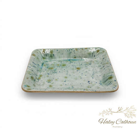 Spring Rain Small Rectangular Platter