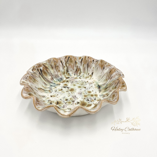 Seaside Small Round Scalloped Bowl