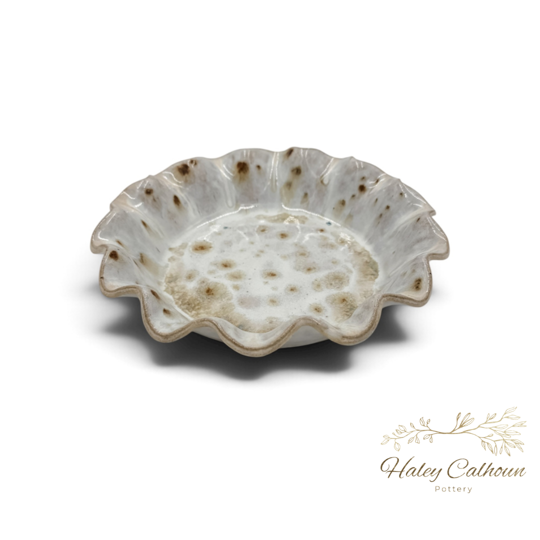 Tortoise Round Scalloped Bowl