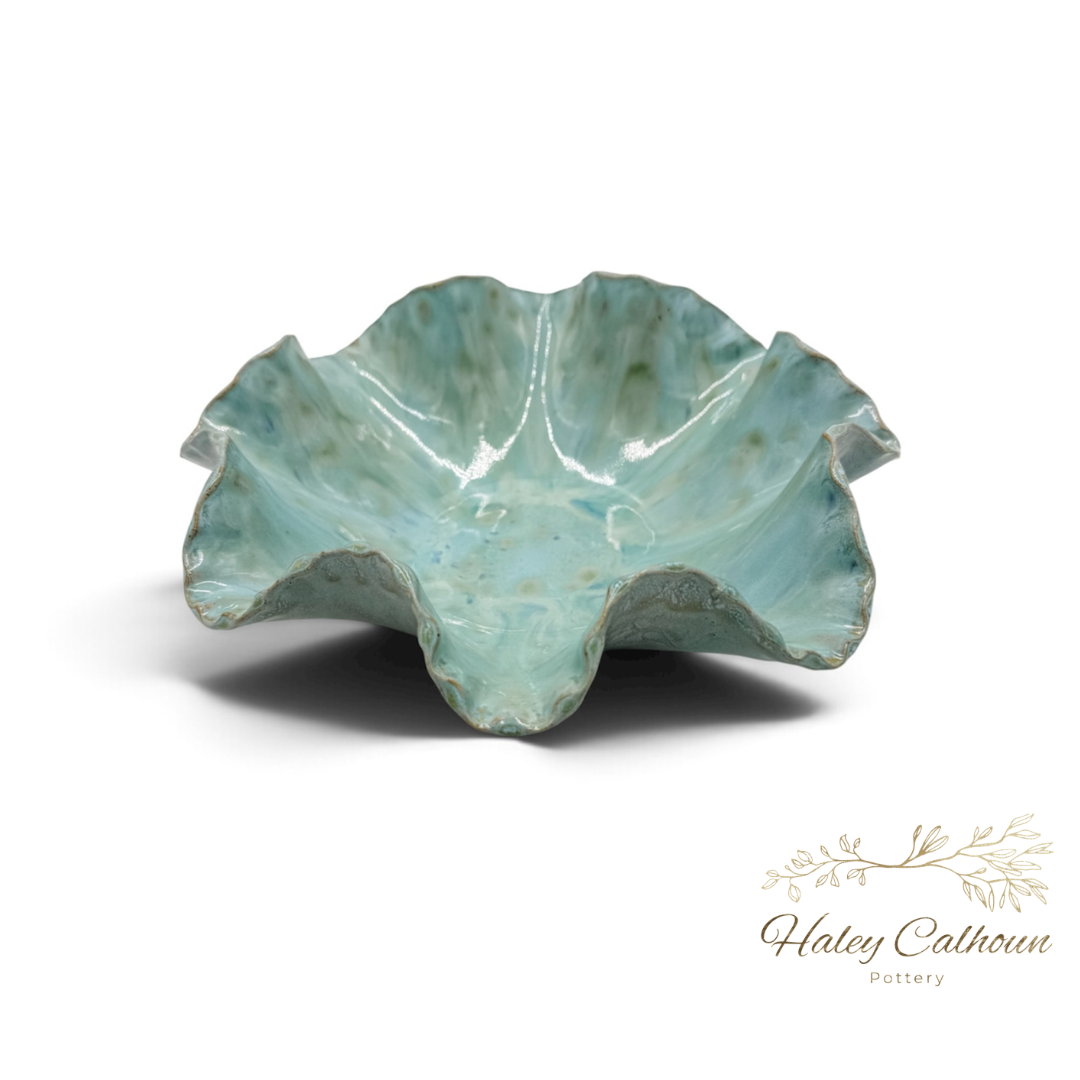 Hibiscus Scalloped Bowl