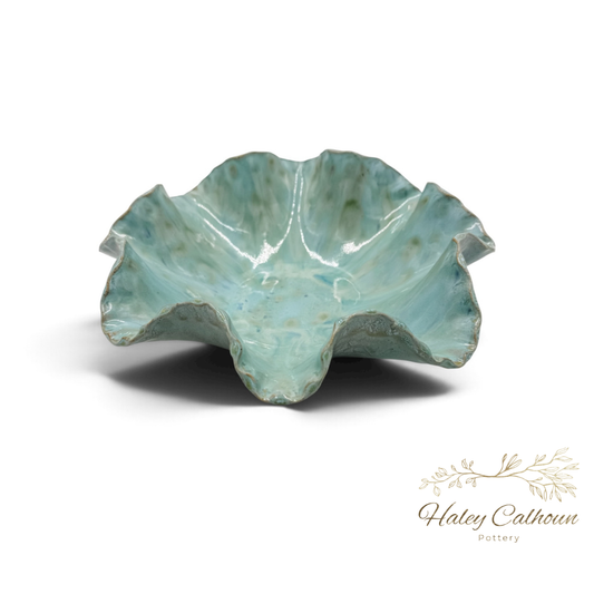Hibiscus Scalloped Bowl