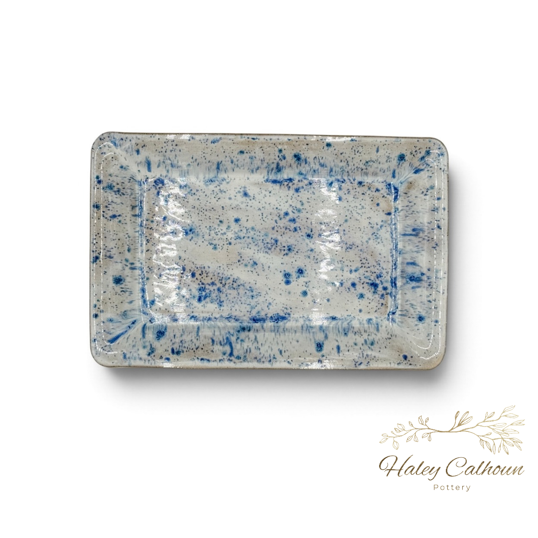 Sunrise Blue Large Rectangular Platter