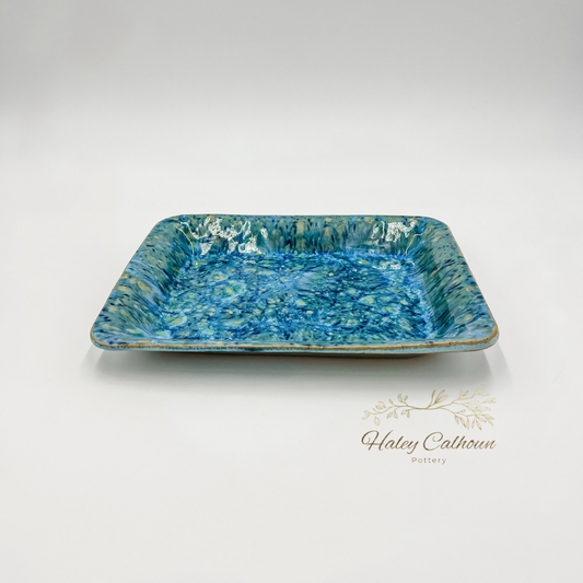 Blue Ice Small Rectangular Platter