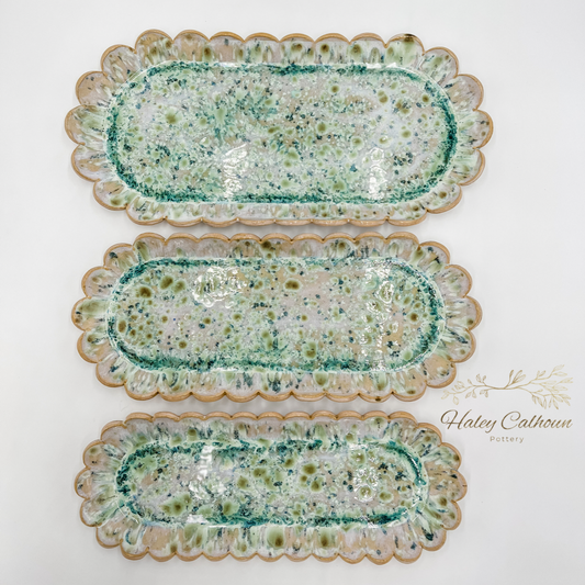 Spring Bloom Scalloped Platters